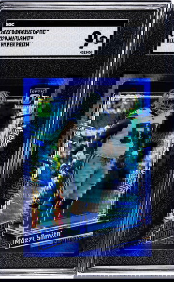 2023 Donruss Optic Blue Hyper Prizm Mazi Smith #228 RC SGC 9