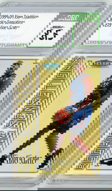 VINCE CARTER 1999-00 Fleer Tradition Rookie Sensation CSG 8.5
