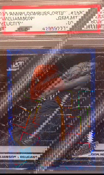 Zion Williamson 2019 Donruss Optic Blue Velocity PSA 10