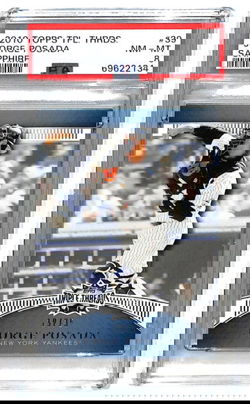 2010 Topps Triple Threads Jorge Posada Sapphire PSA 8 New York Yankees MLB