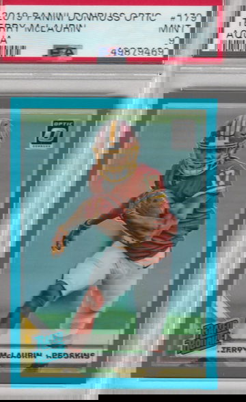 2019 Optic Aqua Terry McLaurin /299 PSA 9