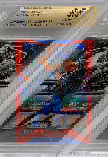 2019 Panini Prizm Red Cracked Ice Luka Doncic BGS 9.5