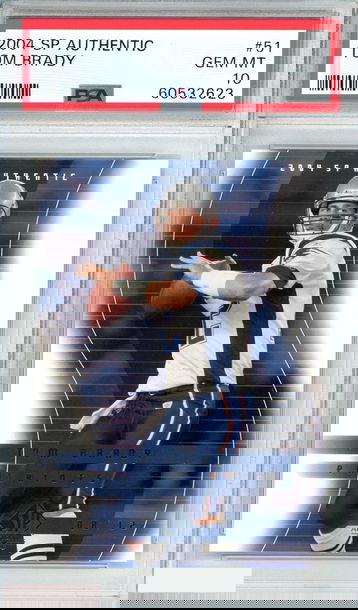 2004 SP AUTHENTIC TOM BRADY #51 NEW ENGLAND PATRIOTS PSA 10 GEM MT