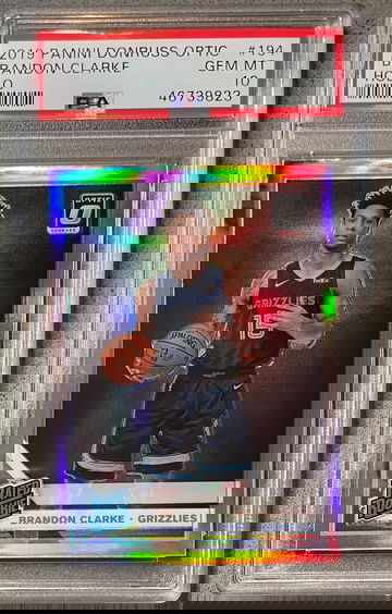 2019-20 Donruss Optic Holo Brandon Clarke PSA 10