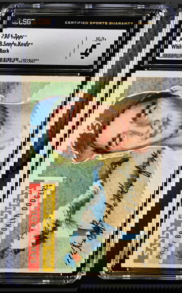 1956 Topps #79 Sandy Koufax (White back) CSG 4