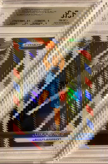 2018-19 Panini Prizm LUKA DONCIC Red White Blue BGS 8.5