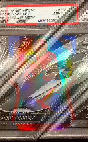 2019 Panini Prizm #303 Dwayne Haskins Rookie RC Red White Blue PSA 9 Mint Steelers