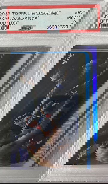 2019 TOPPS UFC CHROME REFRACTOR ISRAEL ADESANYA PSA 9