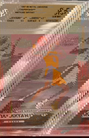 1997 Metal Universe Championship Kobe Bryant BGS 9.5