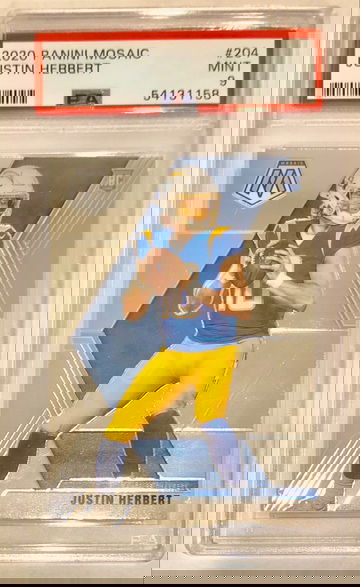 2020 Justin Herbert Mosaic #204 PSA 9