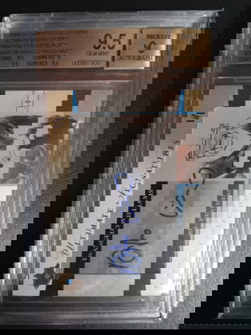 2006 ultimate collection ultimate signatures printing plate black Deangelo Williams 1/1 RC BGS 9.5/9