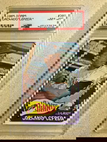 1965 Topps #360 Orlando Cepeda PSA 8 NM-MT GIANTS HOF