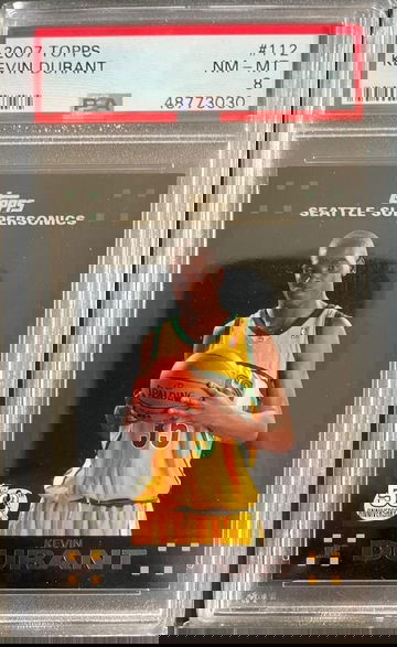 Kevin Durant 2007 Topps 50th Anniversary 112 Black Border RC PSA 8 NM-MT