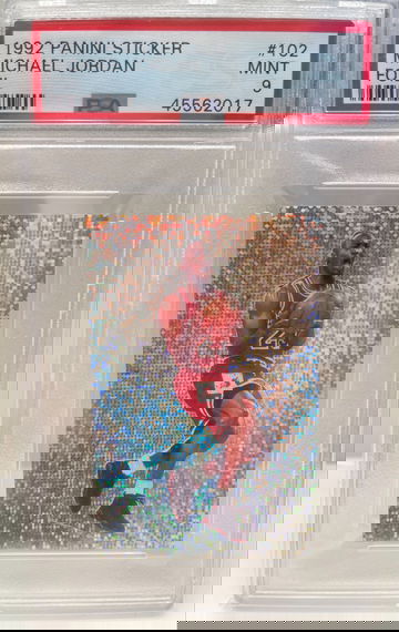 1992 Michael Jordan Panini Sticker Foil PSA 9