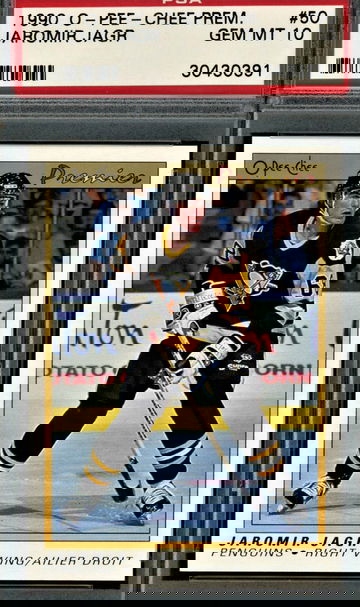 1990 O-Pee-Chee Premiere #50 Jaromir Jagr  RC  PSA 10  Future HOF