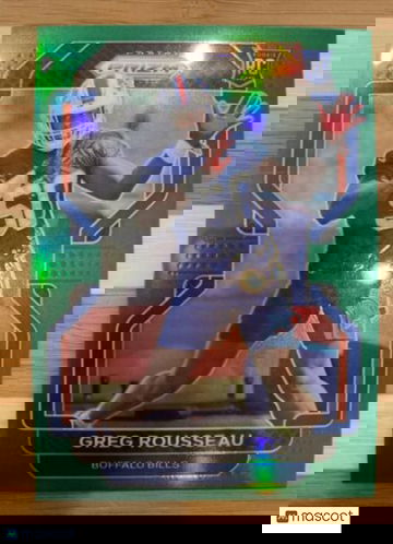 🔥GREG ROUSSEAU 2021 Prizm Football Green Prizm Rookie Card ##434 Buffalo Bills