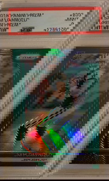 2018 Panini Prizm Sam Darnold Green Rookie RC PSA 9 Mint