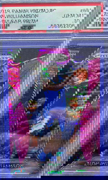 2019 Prizm Draft Picks Zion Williamson Pink Pulsar RC PSA 10 Gem Mint #64 Duke SP