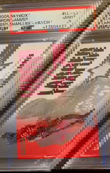 2008 Skybox LeBron James Game Worn Patch PSA 9 