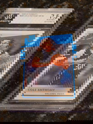 2020-21 Cole Anthony Donruss Rated Rookie #208 BGS 7.5
