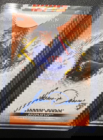 2022 Topps Inception Rookies and Emerging Stars Auto Jarren Duran BRES-JDR Orange 17/25