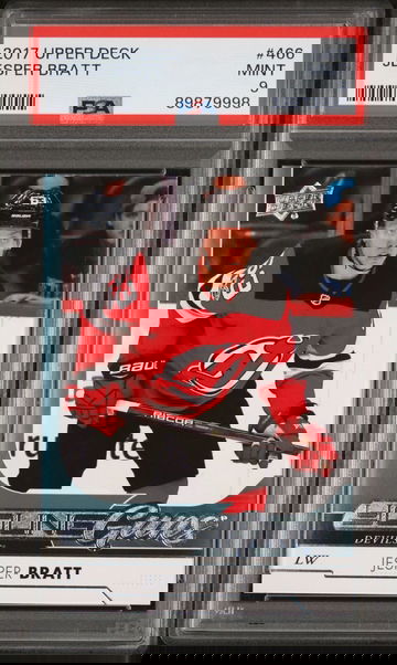 2017/18 upper deck Jesper Bratt young gun PSA 9