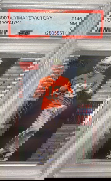 2000 ULTIMATE VICTORY #146 TOM BRADY ROOKIE RC RED /2000 PSA 7