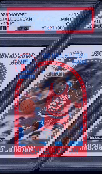 1989 Hoops MICHAEL JORDAN #21 All-Star PSA 9 MINT