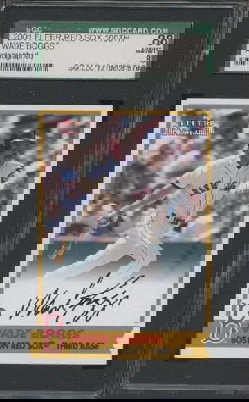 2001 Fleer Red Sox 100th Bo Sox Sigs Wade Boggs SGC 88 NM/MT 8