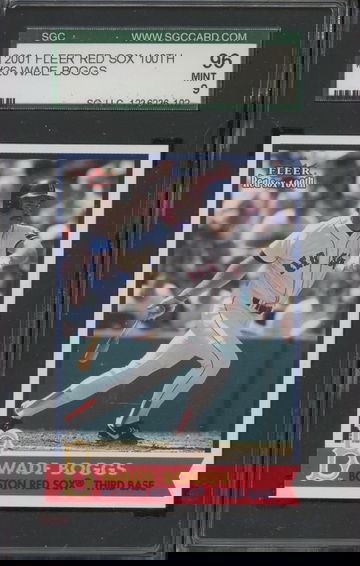 2001 Fleer Red Sox 100th #26 Wade Boggs SGC 96 Mint 9