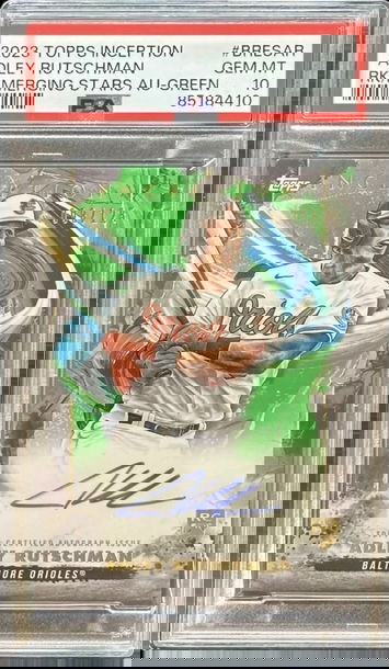 2023 Topps Inception ADLEY RUTSCHMAN ROOKIE AUTO /125 PSA 10 ORIOLES RC POP 5