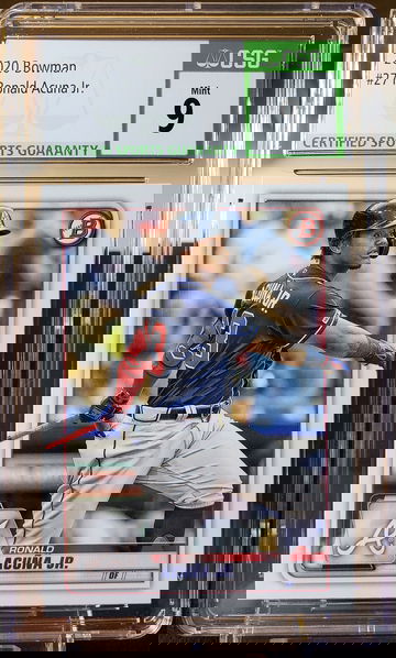 2020 Bowman Ronald Acuna Jr #27 CSG Mint 9 Atlanta Braves