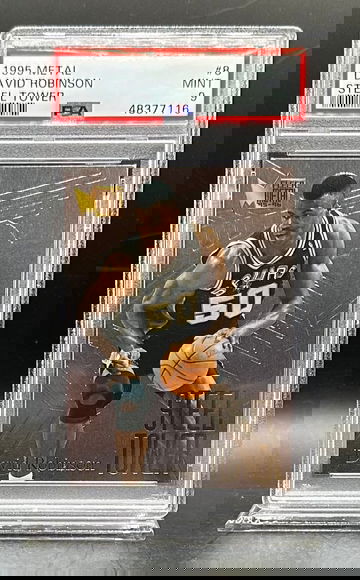 1995 DAVID ROBINSON #8 FLEER METAL STEEL TOWER PSA 9 MVP HOF SAN ANTONIO SPURS 