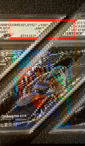 2017 Donruss Optic De'aaron Fox #196 CHECKERBOARD RC PSA 9 Mint 