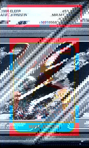 1996 Fleer Magic Johnson #53 PSA 8. 