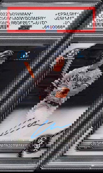 2022 Bowman Chrome Colson Montgomery ROOKIE AUTO #CPA-CMY PSA 10 GEM MINT