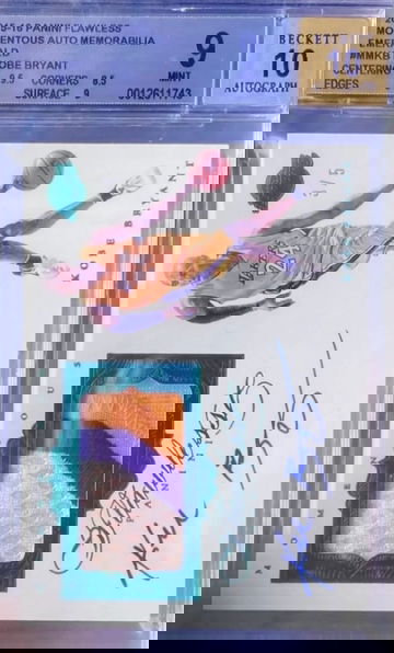 2015 Kobe Bryant Panini Flawless Momentous Autographed Memorabilia Emerald BGS 9