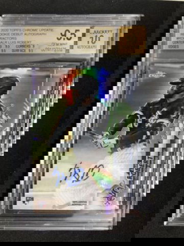 LUIS ROBERT 2020 Topps Chrome Rookie Debut Refractor Auto #RDUSALR  BGS 9.5