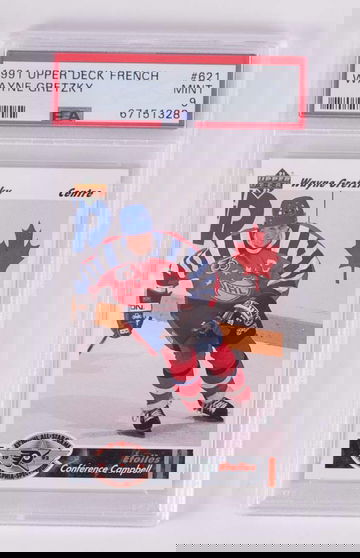 Wayne Gretzky PSA 9 FRENCH 1991 Upper Deck #621