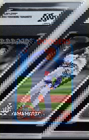 Yoshinobu Yamamoto Topps Rookie SGC 10! LA Dodgers World Series MVP 