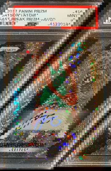 2017 Jayson Tatum Fast Break Auto Rookie PSA 9