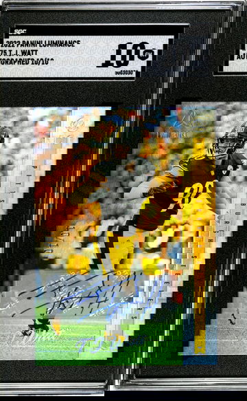 2022 Panini Luminance T.J. Watt #75 Auto /10 SGC 10