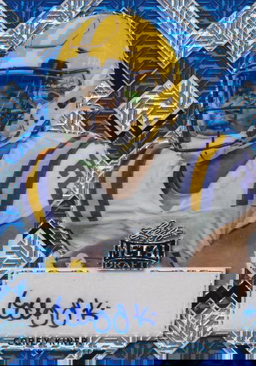 2022 Leaf Metal Draft Corey Kiner #PA-CK2 Portrait Autographs Mojo Blue 8/15