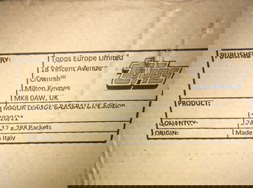 2020 Topps UK edition 12 box sealed case