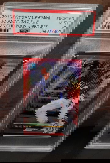 2017 Bowman Chrome Mini Red Refractor Fernando Tatis Jr # /10 PSA 9 