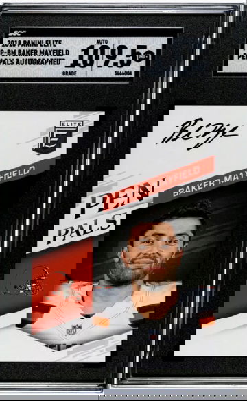 2018 Panini Elite PP-BM Baker Mayfield Pen Pals Auto SGC 9.5 MT+ and 10 Auto