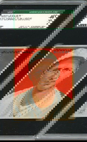 1933 Goudey Oswald Bluege #113 SGC 40 P1360