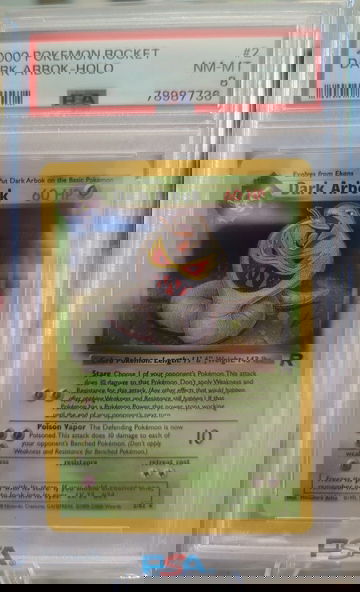 2000 Pokemon Rocket Dark Arbok Holo PSA 8