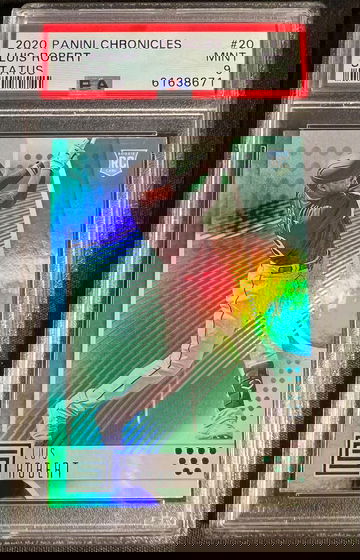 2020 PANINI CHRONICLES LUIS ROBERT ROOKIE STATUS REFRACTOR PRIZM #20 - PSA 9 MINT