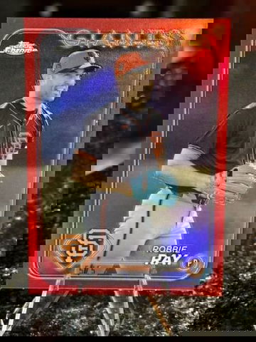 2024 Topps Chrome ROBBIE RAY RED REFRACTOR #5/5 SSP Giants Mariners Blue Jays AZ